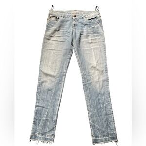 Light Blue Straight Leg Jeans